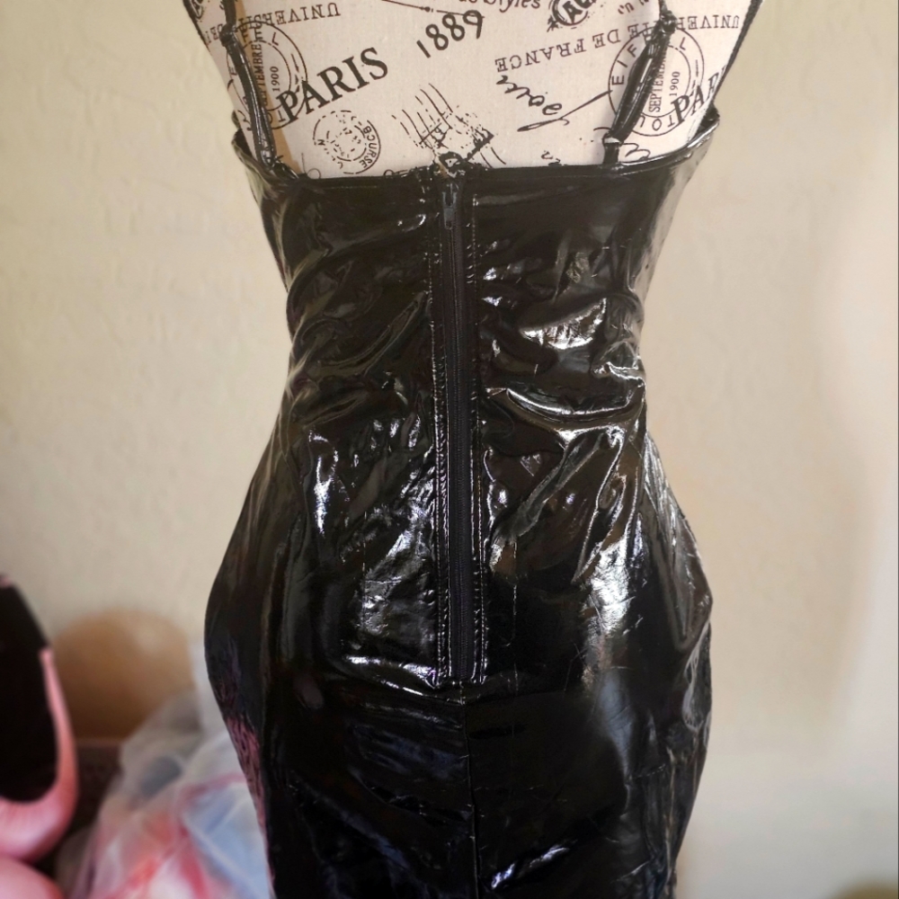 Windsor Black Latex mini dress
